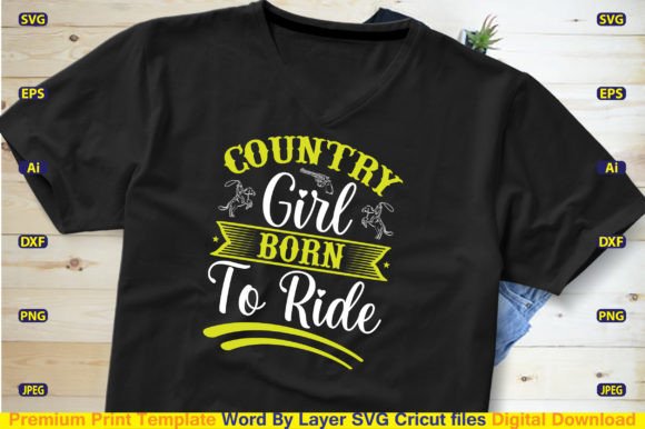 Country Girl Born to Ride Svg Cut File Review