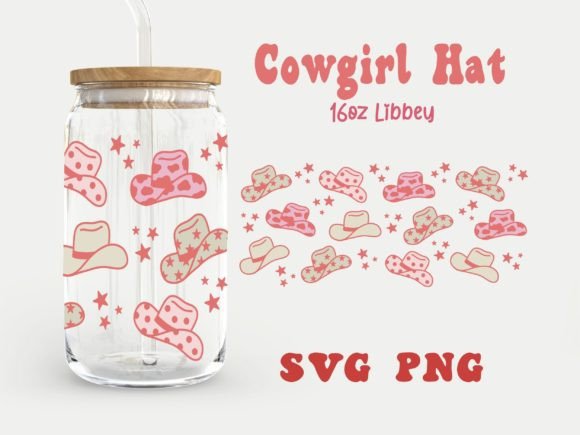 Cowboy Hat Svg Cowgirl Beer Can Glass