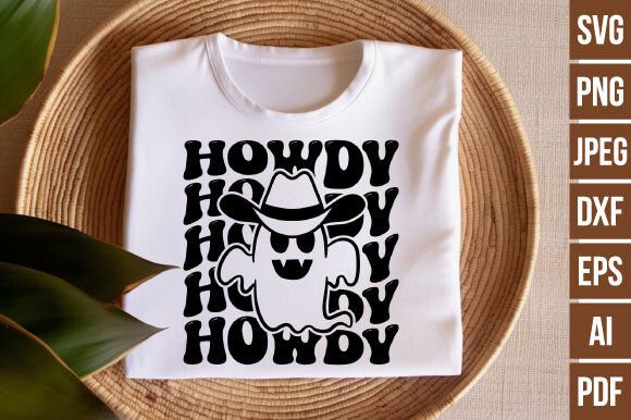 Howdy Svg, Boo Haw Svg, Western Ghost