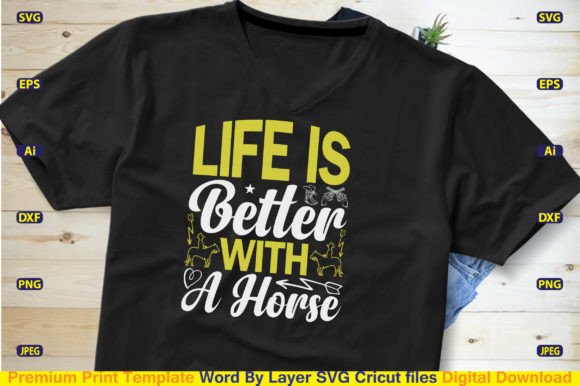 Life is Better with a Horse Svg Cut File