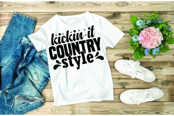 Western Svg Design Kickin It Country